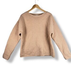 Reiss Thick Knit Sweater Womens Size Large Beige‎ Designer Cozy Quiet Luxury